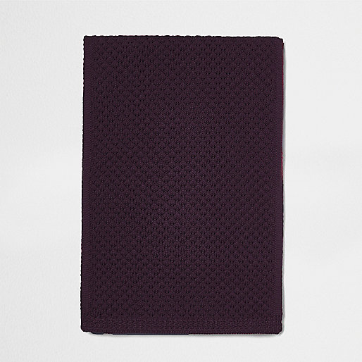 jacques-vertuk Purple honeycomb knit scarf 299963 men Accessories