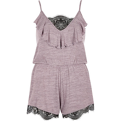 river island clasp purse,jacques-vertuk Catalogue Purple lace insert knit romper Pajamas & Loungewear Sleepwear & Slippers women