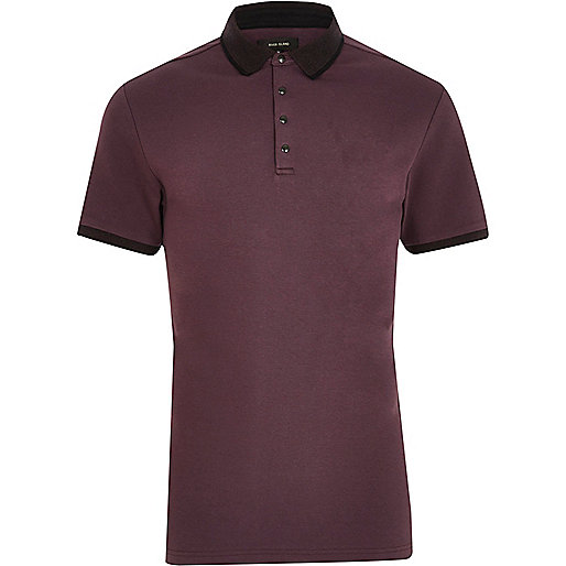 jacques-vertuk Purple popper slim fit polo shirt 300740 men Polo Shirts