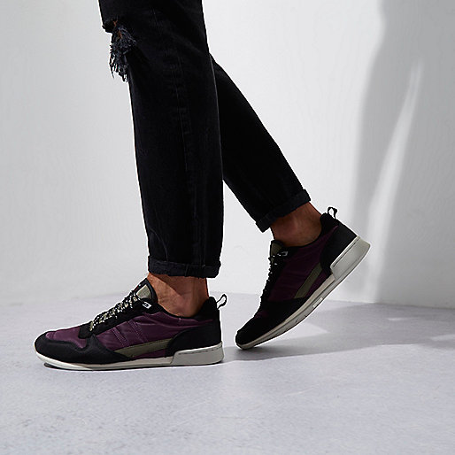 littlewoods river island,jacques-vertuk Full Site Purple retro runner sneakers Sneakers Shoes / Boots men