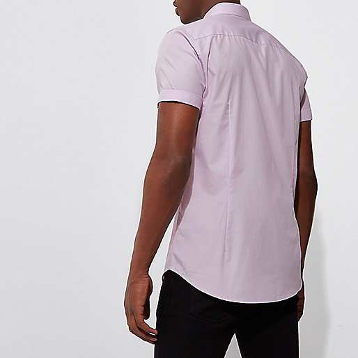 river island box bag,jacques-vertuk Site Purple short sleeve slim fit shirt Shirts Sale men