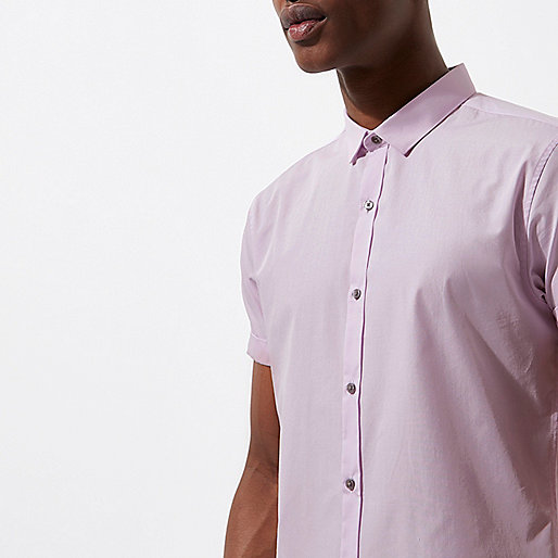 river island box bag,jacques-vertuk Site Purple short sleeve slim fit shirt Shirts Sale men