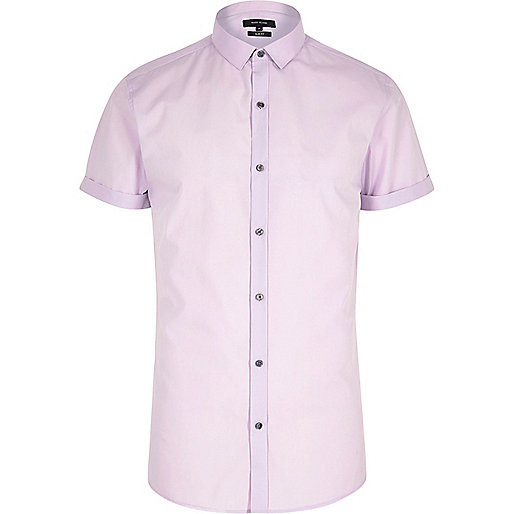 river island box bag,jacques-vertuk Site Purple short sleeve slim fit shirt Shirts Sale men