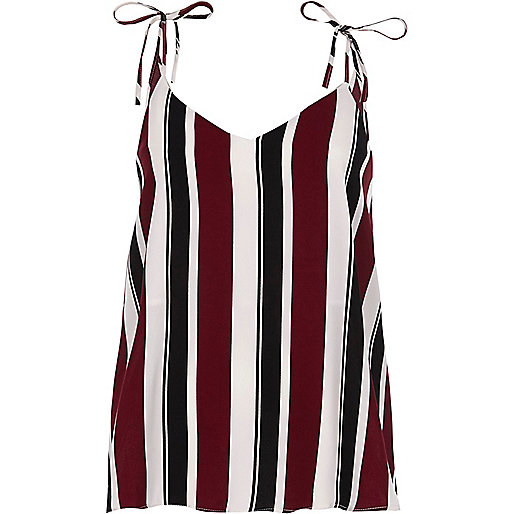 river island ladies sale tops,Blazer Dress jacques-vertuk Purple stripe bow shoulder cami top Cami / Sleeveless Tops Tops women