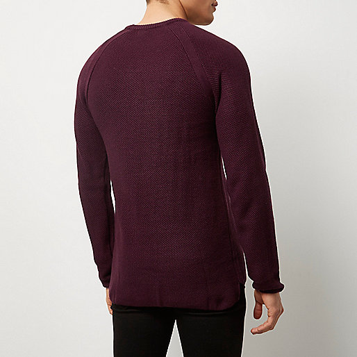 river island grey handbag,jacques-vertuk Stores Purple textured crew neck sweater men 298035