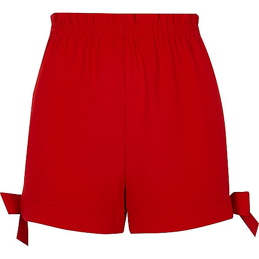 jacques-vertuk Red bow hem shorts 707543 women Shorts Casual Shorts