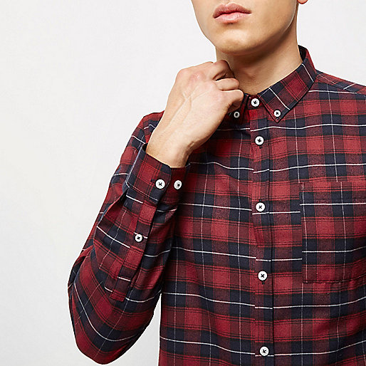 river island damen sale,jacques-vertuk In Store Red casual check shirt Shirts Sale men