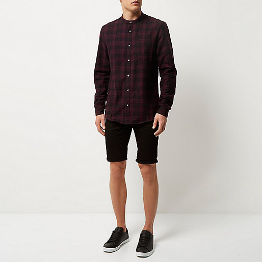 black patent boots river island,jacques-vertuk London Stores Red check shirt Shirts Sale men