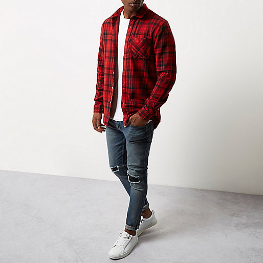 river island leather shoes,jacques-vertuk Retailers Red check shirt Shirts Sale men