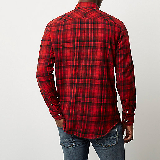 mens coats sale river island,jacques-vertuk UK Red check shirt men 298213