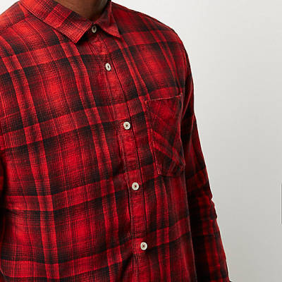 mens coats sale river island,jacques-vertuk UK Red check shirt men 298213