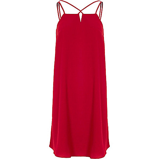 jacques-vertuk Red cross strap back slip dress 708227 women Dresses Slip / Cami Dresses