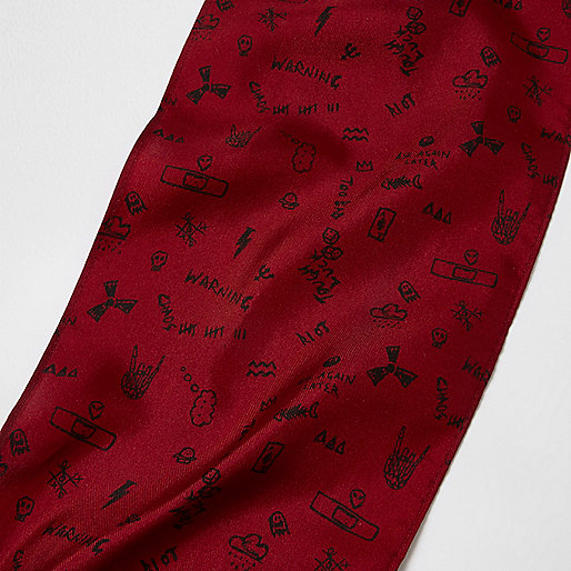 river island quilted jacket,jacques-vertuk UK Red doodle print neck scarf men 298993