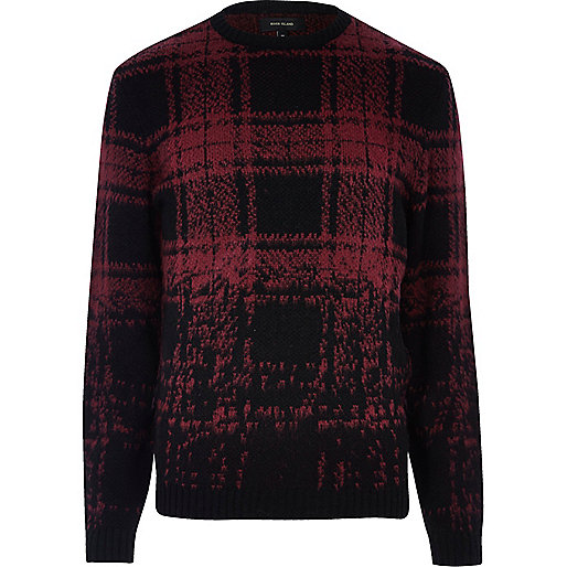 river island black skirt,jacques-vertuk South Africa Red faded check sweater men 297582