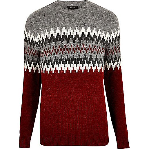 river island sign up,jacques-vertuk Shop Red fairisle knit sweater men 295819