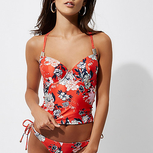 river island hold all,jacques-vertuk Shop Red floral print macrame tankini top women 698554