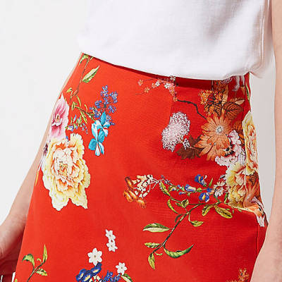 river island butterfly purse,jacques-vertuk Store Sale Red floral print mini skirt Mini Skirts Skirts women