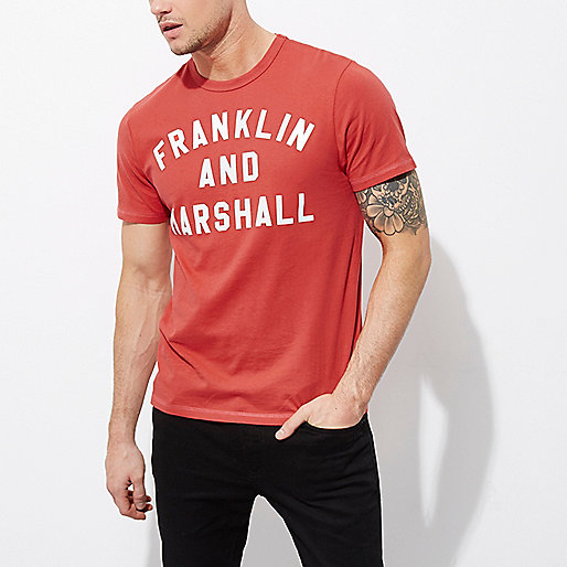 river island nushu shoes,jacques-vertuk Stores Red Franklin & Marshall print T-shirt men 301119