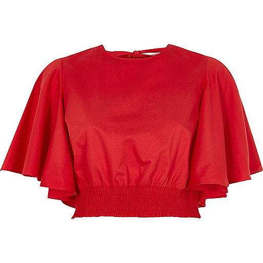 river island grey jumper dress,Find jacques-vertuk Red frill short sleeve shirred crop top Crop Tops / Bralets Tops women