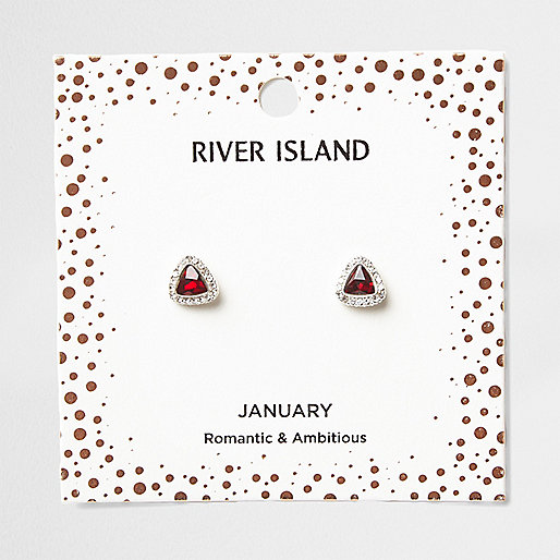 river island red skinny jeans,For jacques-vertuk Red gem January birthstone stud earrings Earrings Jewelry women