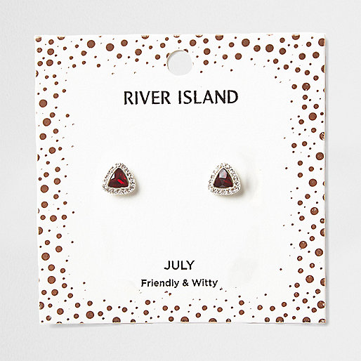 river island orange print dress,New Season jacques-vertuk Red gem July birthstone stud earrings Earrings Jewelry women