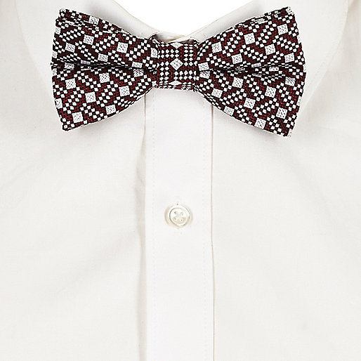 river island duster,The jacques-vertuk Red geo print bow tie Accessories Sale men