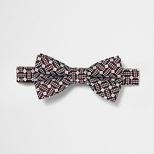 river island white jeans,jacques-vertuk Online Red geo print bow tie men 297359