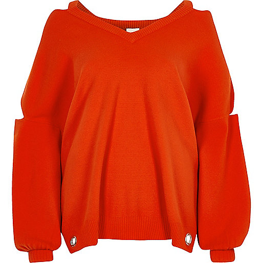 jacques-vertuk Red knit cut out sweater 705296 women Knitwear Jumpers