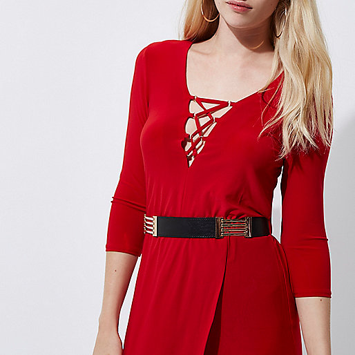 white flatform sandals river island,jacques-vertuk Stores Red lace-up front belted bodycon dress women 705954