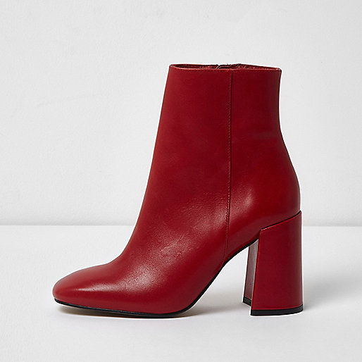 river island chukka boots,jacques-vertuk Online Red leather block heel ankle boots women 706256