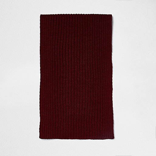 jacques-vertuk Red ribbed knit scarf 299679 men Accessories