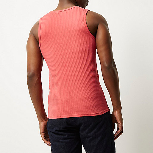 very river island plus,jacques-vertuk Store Times Red ribbed tank T-Shirts / Tanks Sale men