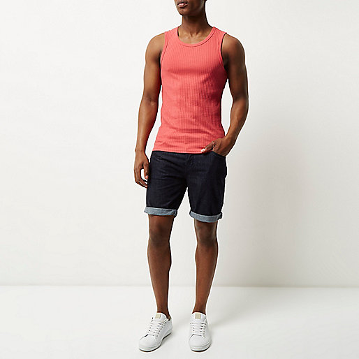 very river island plus,jacques-vertuk Store Times Red ribbed tank T-Shirts / Tanks Sale men