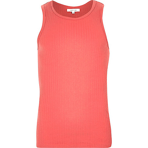 jacques-vertuk Red ribbed tank 293961 men T-Shirts / Vests