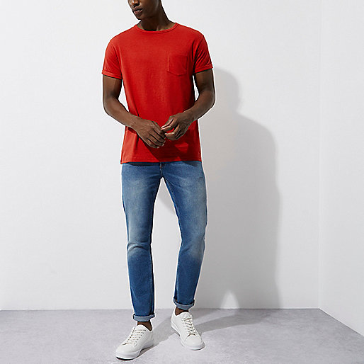 river island maternity molly,jacques-vertuk UK Sale Red rolled sleeve pocket T-shirt men 301906