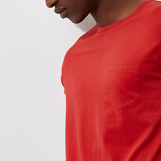 riverisland com sale,Womens Clothes Sale jacques-vertuk Red rolled sleeve pocket T-shirt T-shirts T-Shirts / Tanks men