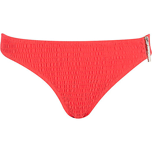 river island wet look coat,jacques-vertuk Outlet Red shirred bikini bottoms women 648685