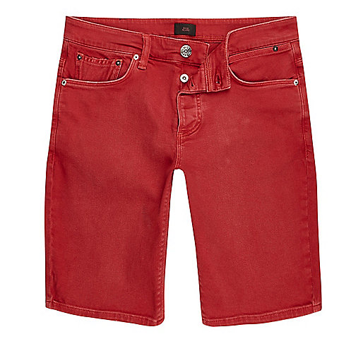 jacques-vertuk Red skinny fit denim jeans 301961 men Shorts