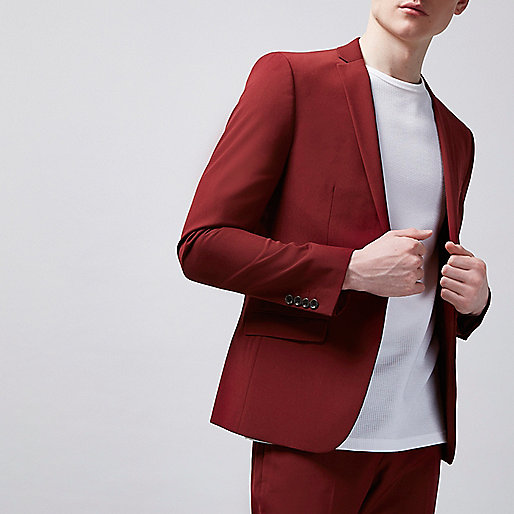 river island superfly coat,jacques-vertuk Ireland Red skinny fit suit jacket men 299195