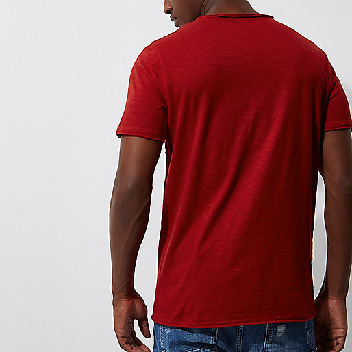 river island merry hill,jacques-vertuk Shopping Website Red slub slim fit pocket T-shirt T-shirts T-Shirts / Tanks men