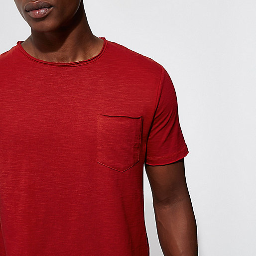 river island merry hill,jacques-vertuk Shopping Website Red slub slim fit pocket T-shirt T-shirts T-Shirts / Tanks men