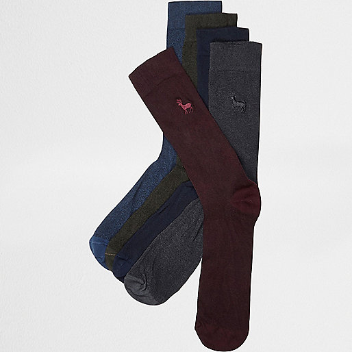 jacques-vertuk Red stag icon socks multipack 296364 men Underwear Socks