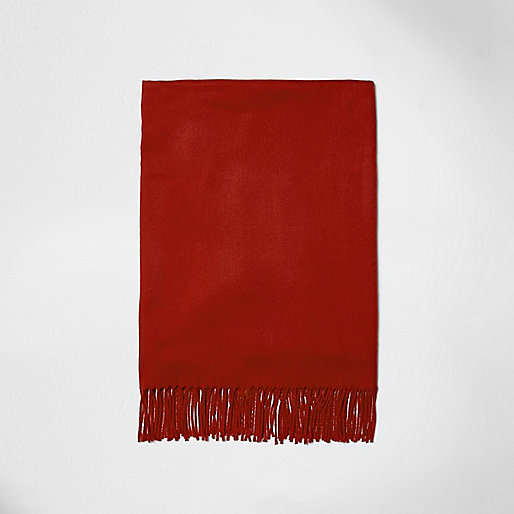 jacques-vertuk Red tassel brushed scarf 300369 men Accessories