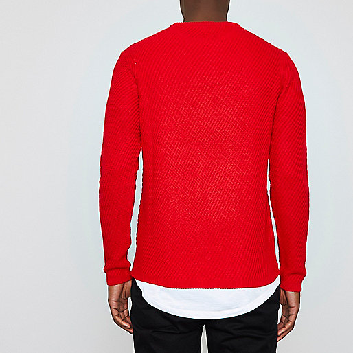 river island embellished dress,jacques-vertuk Stores Red textured knit crew neck sweater men 303475