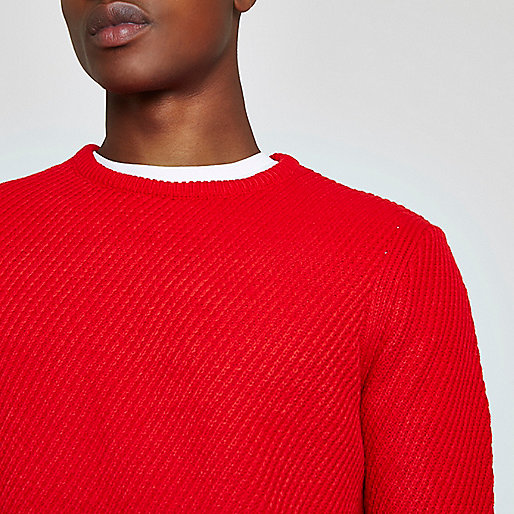 river island embellished dress,jacques-vertuk Stores Red textured knit crew neck sweater men 303475