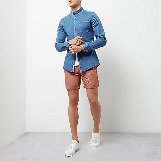 river island red shoes,jacques-vertuk Shops Near Me Red textured slim fit casual shorts Shorts Sale men