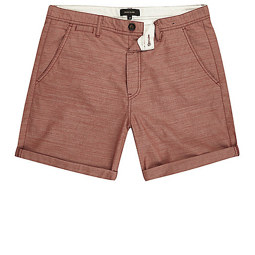 jacques-vertuk Red textured slim fit casual shorts 299242 men Shorts