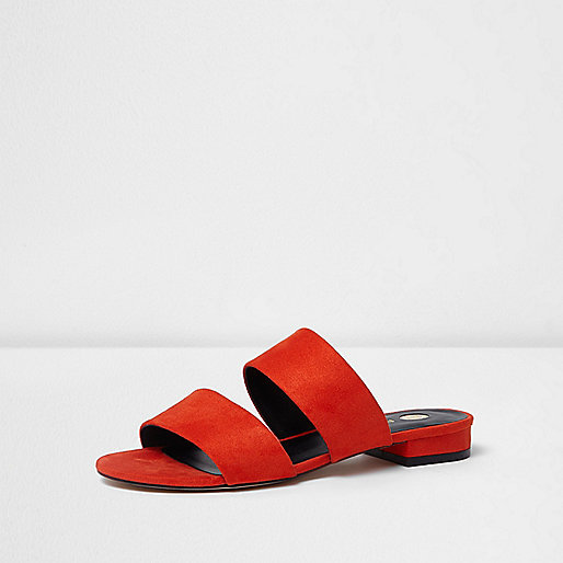 river island spray,jacques-vertuk Outlet Red two strap mules women 695759