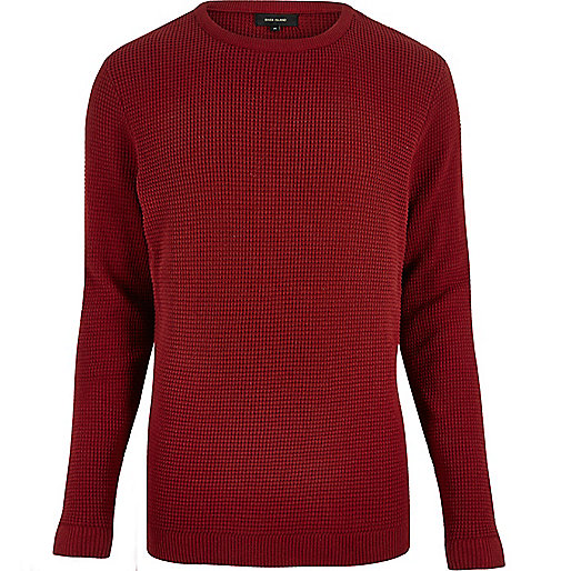 river island denim shirt,jacques-vertuk Shop Red waffle texture sweater men 292193