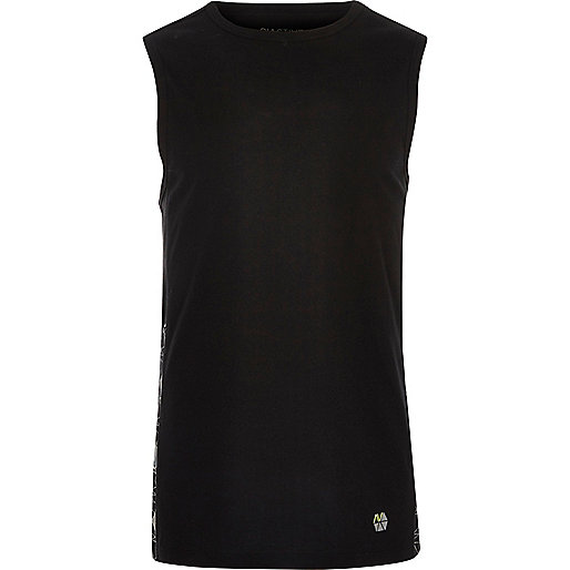 jacques-vertuk RI Active black mesh print gym tank top 299039 men T-Shirts / Vests